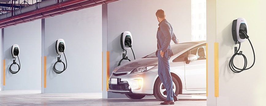 The DeltaGrid EVM charging management system features artificial intelligence capabilities 