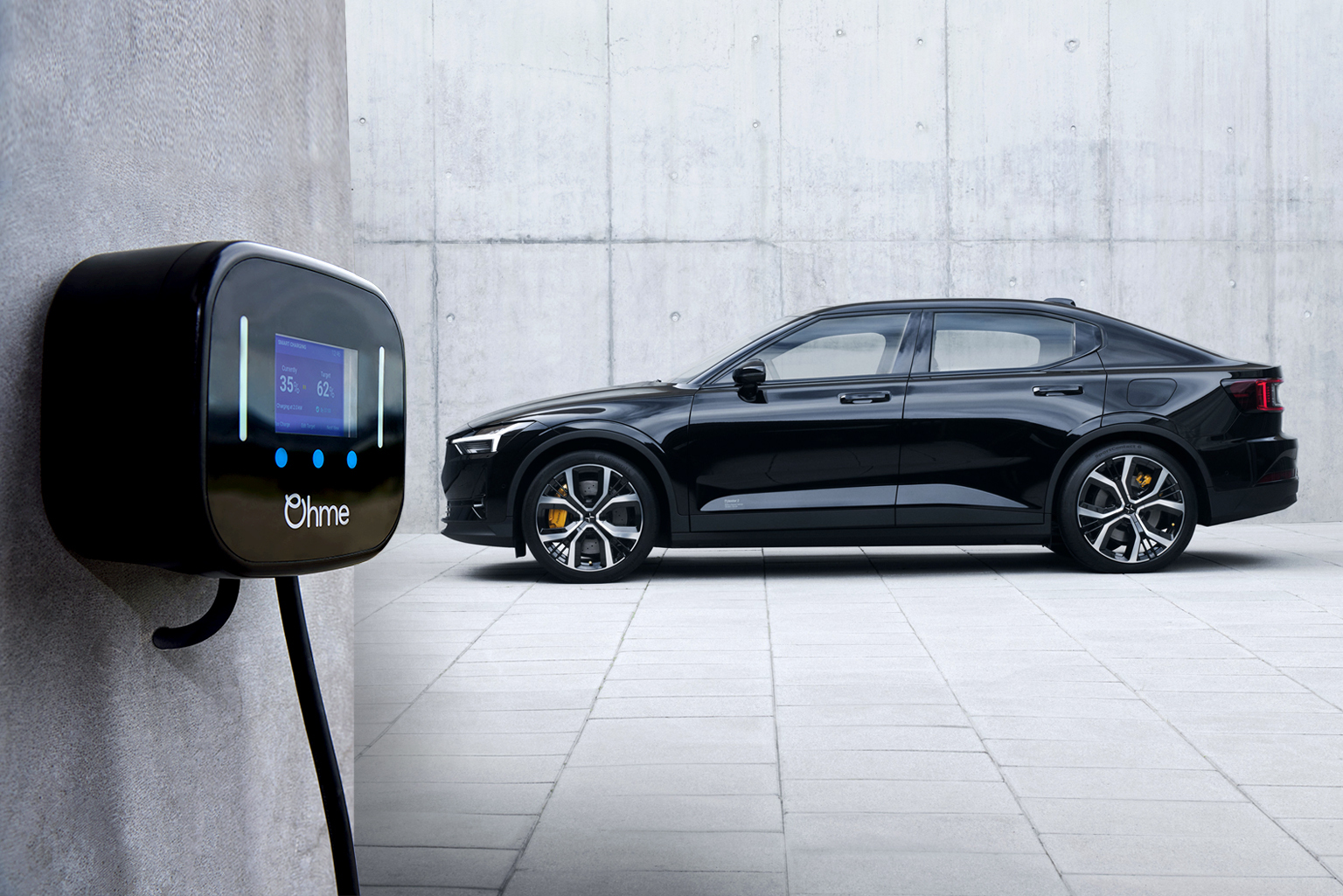 Ohme offers a dynamic smart EV charging system solution for consumers, business and fleets that enables consumers to charge at off-peak times. Photo: Ohme