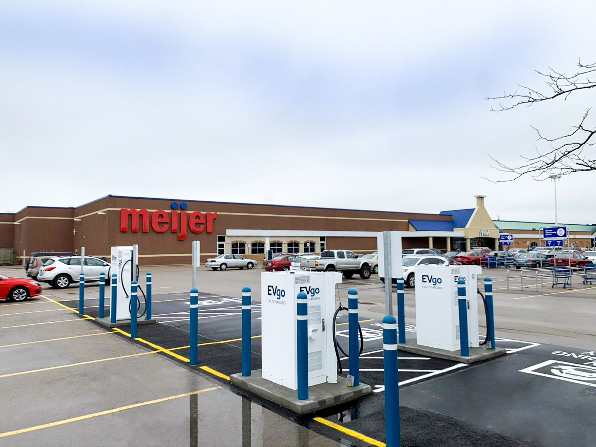 An EVgo fast charging station at a Meijer location in Ohio. Photo: Business Wire An EVgo fast charging station at a Meijer location in Ohio. Photo: Business Wire