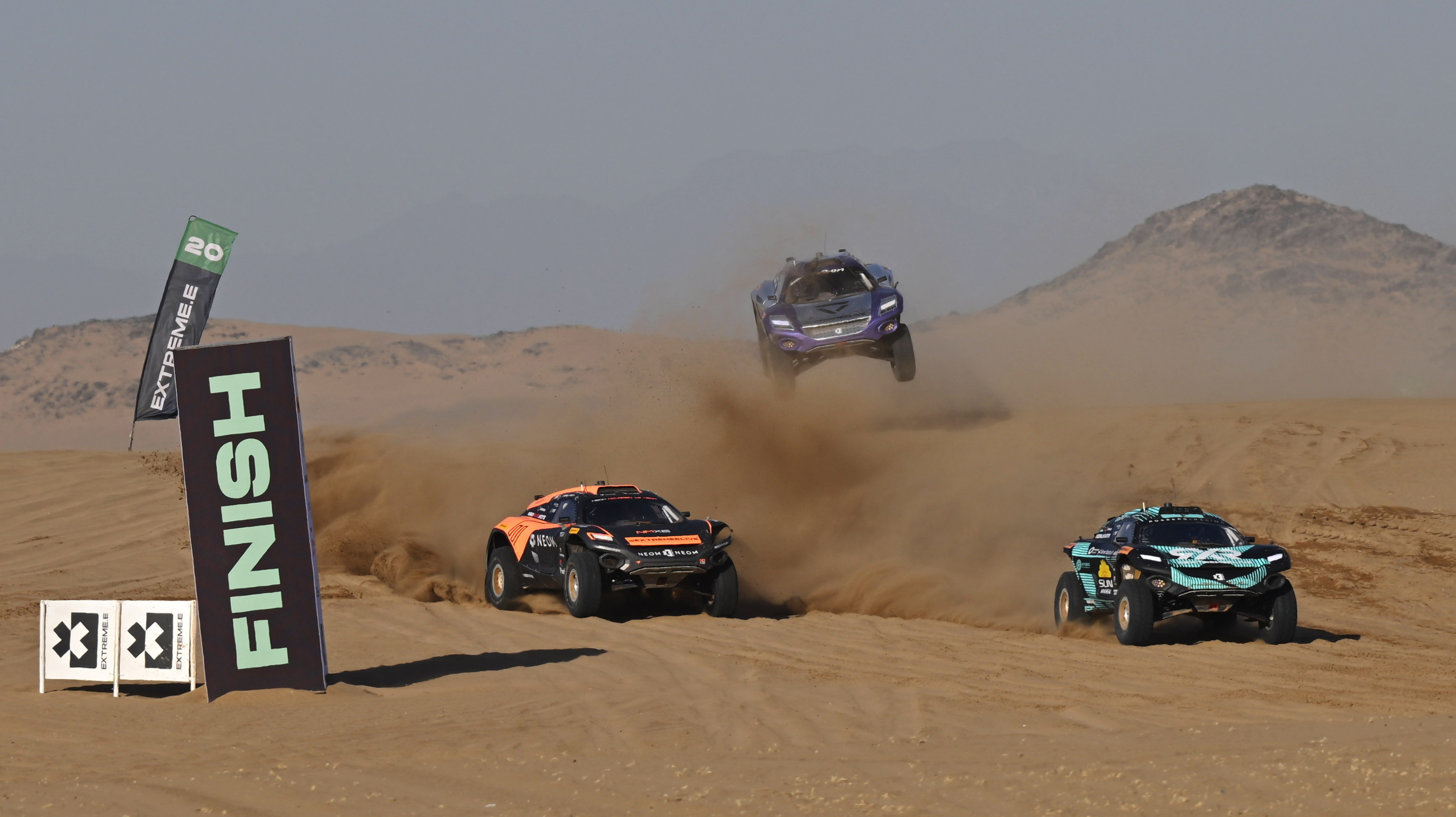 The Extreme E racing series showcases electric SUVs and futuristic technologies in some of the world’s most remote and challenging environments. Photo: Kempower