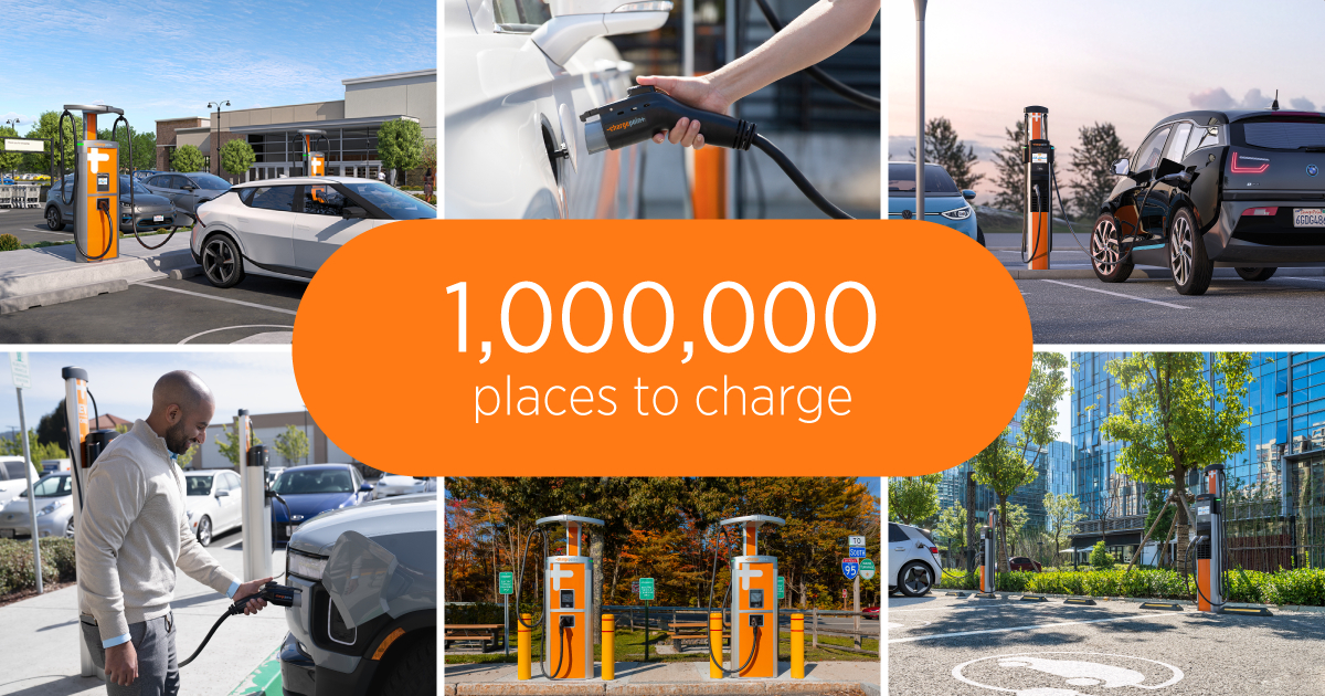 ChargePoint now enables drivers access to charge at more than one million bays across public, private and roaming ports in North America and Europe. Photo: ChargePoint ChargePoint now enables drivers access to charge at more than one million bays across public, private and roaming ports in North America and Europe. Photo: ChargePoint