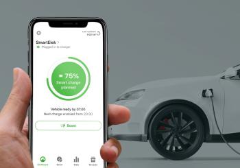 The EV charging cable enables smart-charging