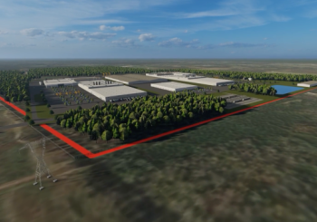 An artist’s rendering of Freyr’s Giga America facility
