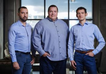The Ampeco executive team including CEO Orlin Radev (centre)