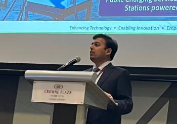 JBM Group’s Nishant Arya, speaking at the Asia Pacific EV Charging Infrastructure 2023 in Singapore