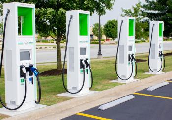 Charging stations at a Walmart store