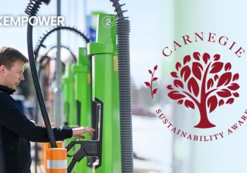 Kempower has won a 2023 Carnegie Sustainability Award for its sustainability and climate mitigation contributions. Photo: Kempower