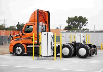 Schneider leads the way in building infrastructure to support the operations of its nearly 100 Class 8 battery electric trucks. Photo: Business Wire
