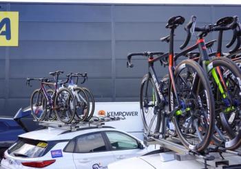 A total of 129 EVs will support the cyclists and the race administrators during the Arctic Race of Norway. Photo: Kempower