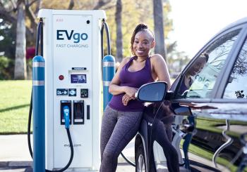 EVgo continues to accelerate fast charger deployment, and new awards will support the buildout of more than 150 new fast charging stalls by leveraging public-private partnerships. Photo: Evgo