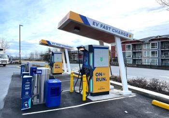 A Parkland electric vehicle charging location. Photo: CNW Group/Canada Infrastructure Bank