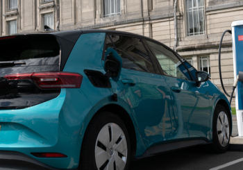 The new retail EV charging site at the National Library of Wales in Aberystwyth will enable up to 40 electric vehicles to charge simultaneously. Photo: Tritium DCFC