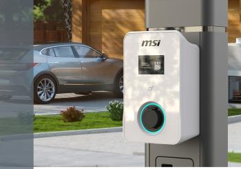 Taiwan-headquartered MSI is unveiling the Eco Life and Eco Premium next-generation EV chargers, featuring a vibrant and customisable design, coupled with a power output of up to 22 kW (three-phase power). Photo: MSI