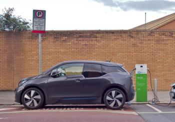 An EV at a public charge point in Dublin, Ireland. Image: © Mrnovel/Dreamstime.com