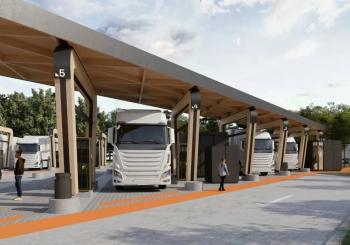 An artists’ rendering of the new Milence hub in Bagnolo San Vito which is strategically located along the Scandinavia-Mediterranean corridor. Image: Milence