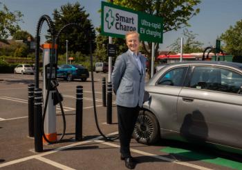 Etiquette coach William Hanson has partnered with Sainsbury’s Smart Charge to co-create an EV Etiquette Guide to help combat 'ghost charging'. Image: Sainsbury's