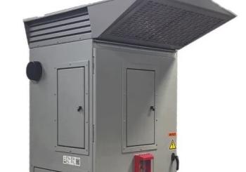 The Edge Energy Power Source, a 50kW-150kW solid state digital phase enables three-phase power from single-phase. Photo: Edge Energy
